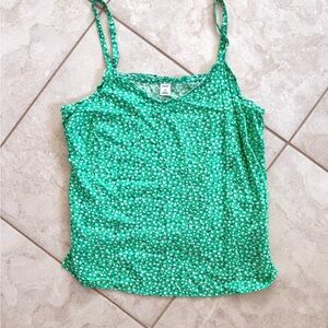 2000s Old Navy Green and White Camisole